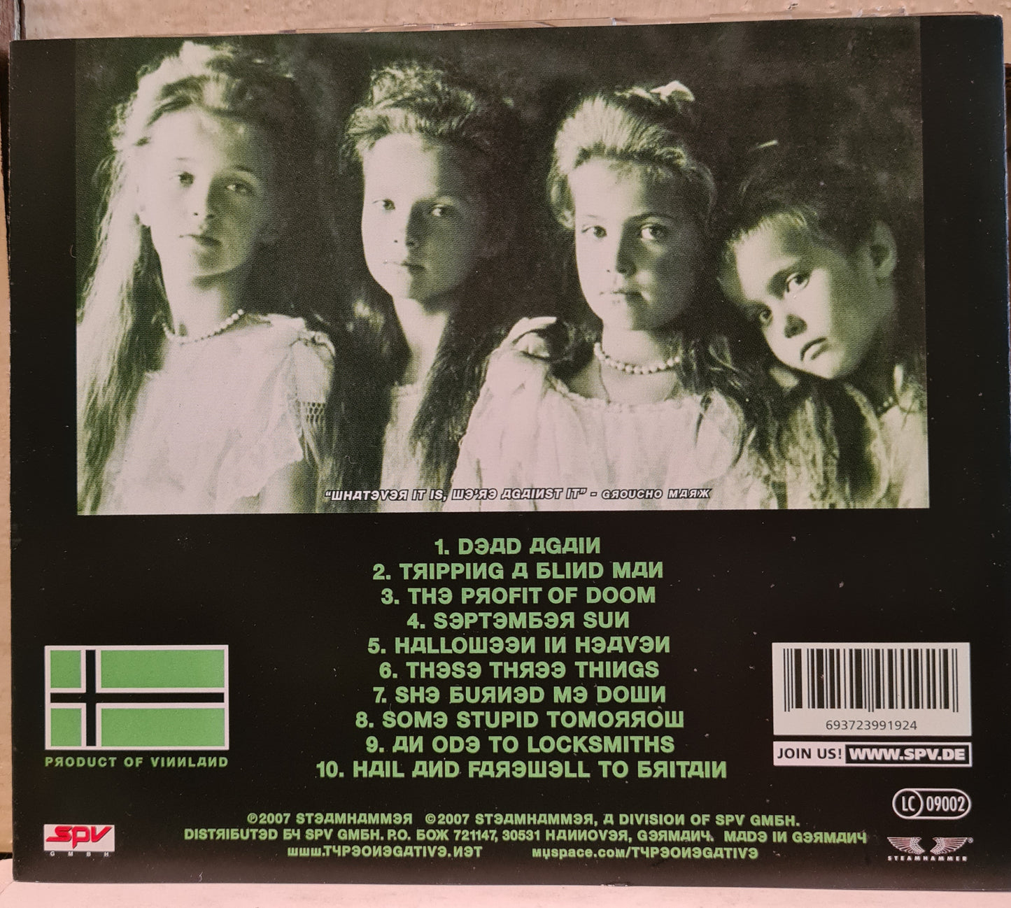 Type O Negative ~ Dead Again (CD)