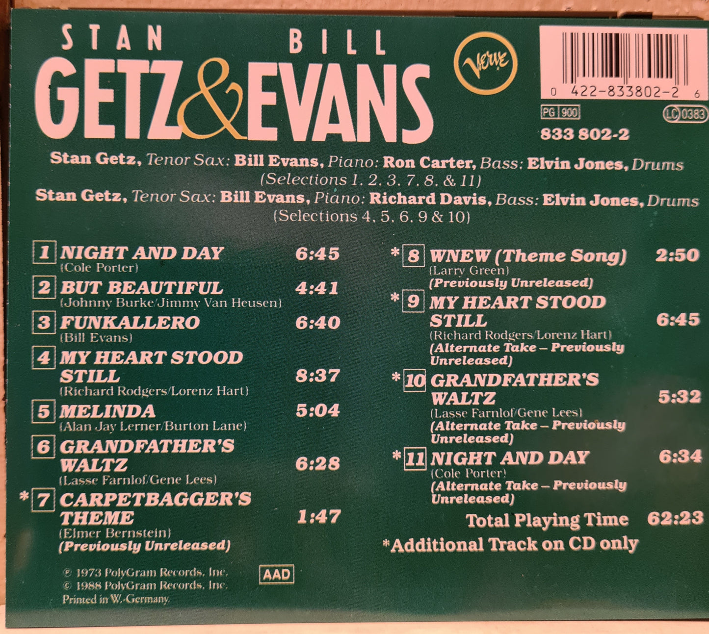 Stan Getz & Bill Evans (CD)