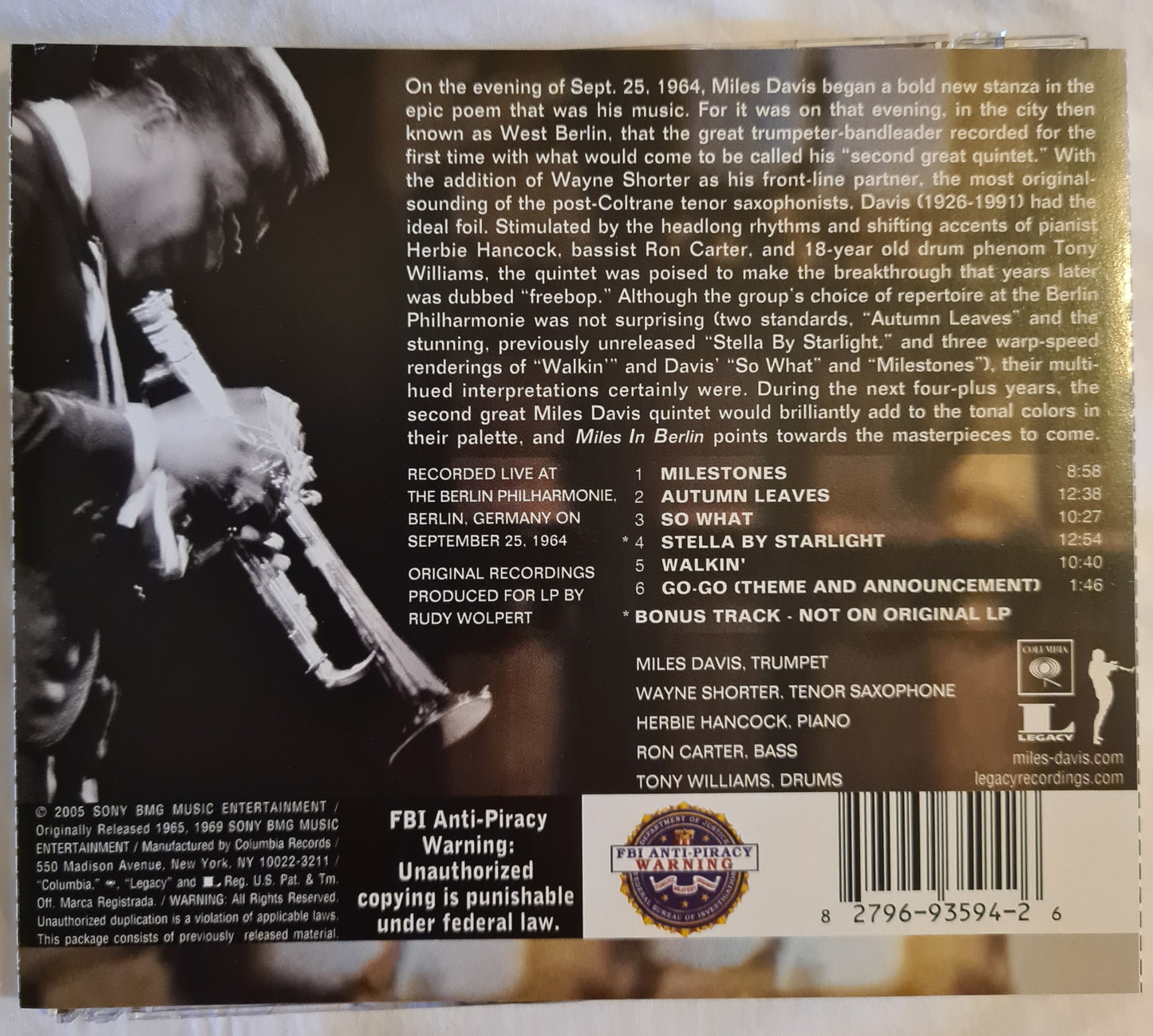 Miles Davis ~ Miles in Berlin (CD)