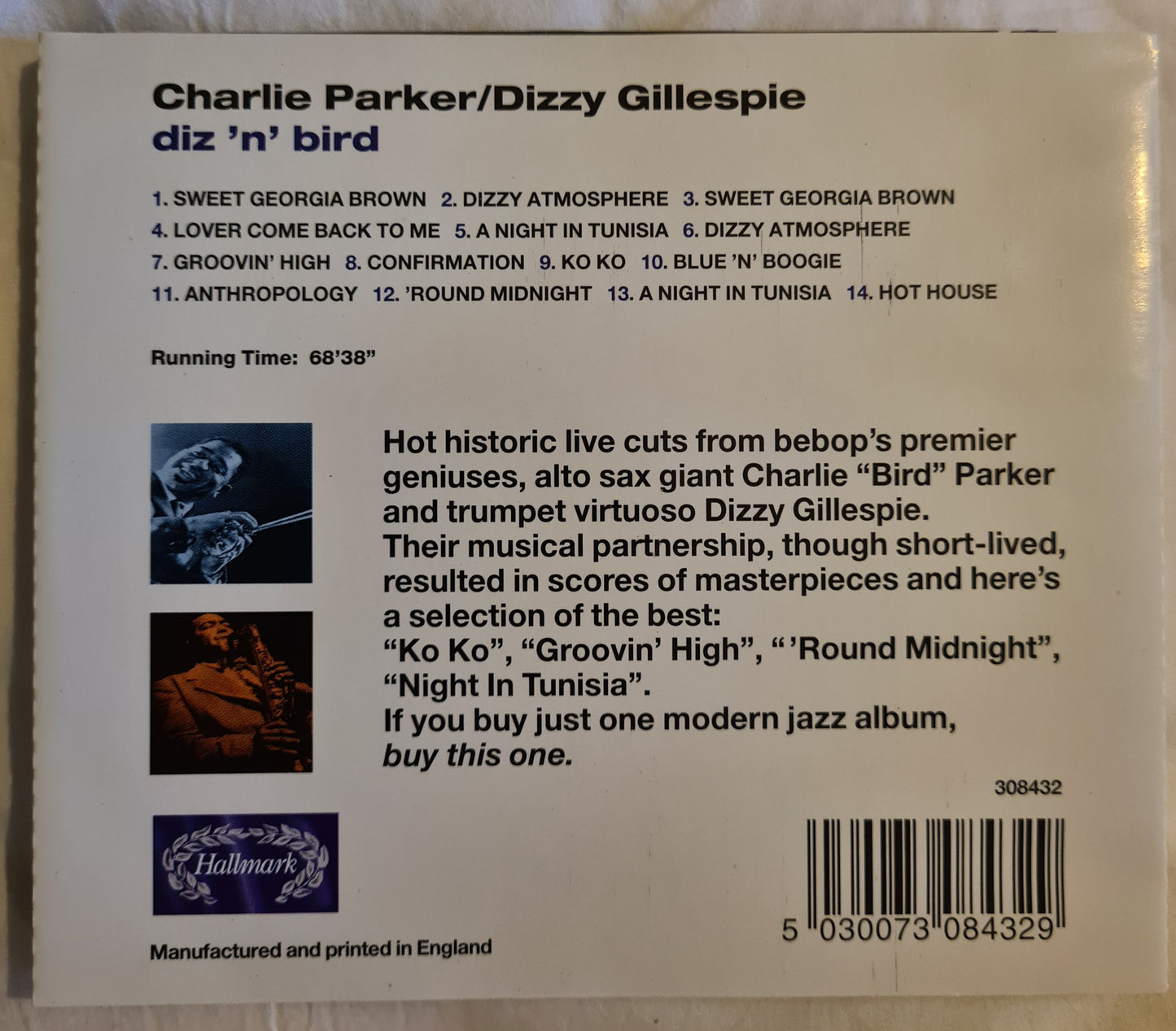 Charlie Parker / Dizzy Gillespie ~ Diz 'n' Bird (Import CD)