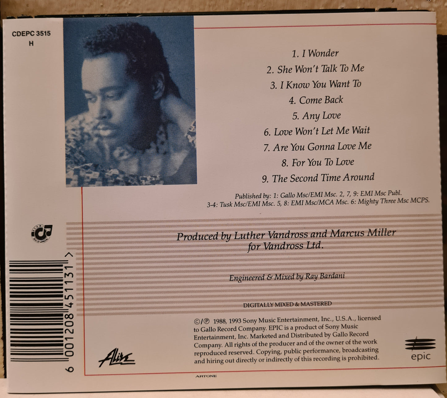 Luther Vandross ~ Any Love (CD)