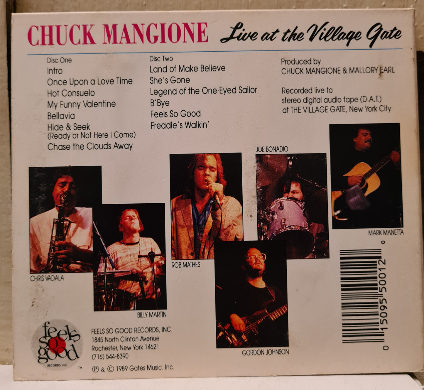 Chuck Mangoine ~ Live at the Village Gate (CD)