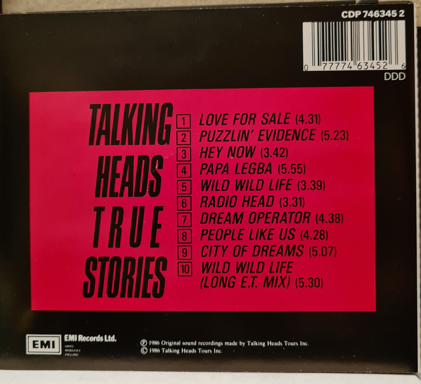 Talking Heads ~ True Stories (CD)