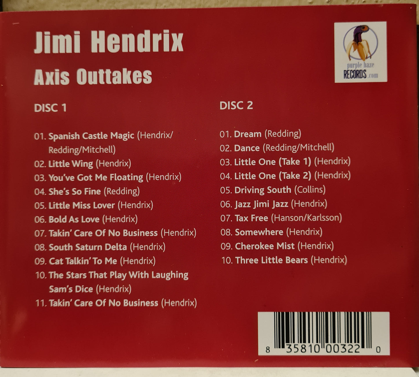 Jimi Hendrix ~ Axis Outtakes (2xCD)