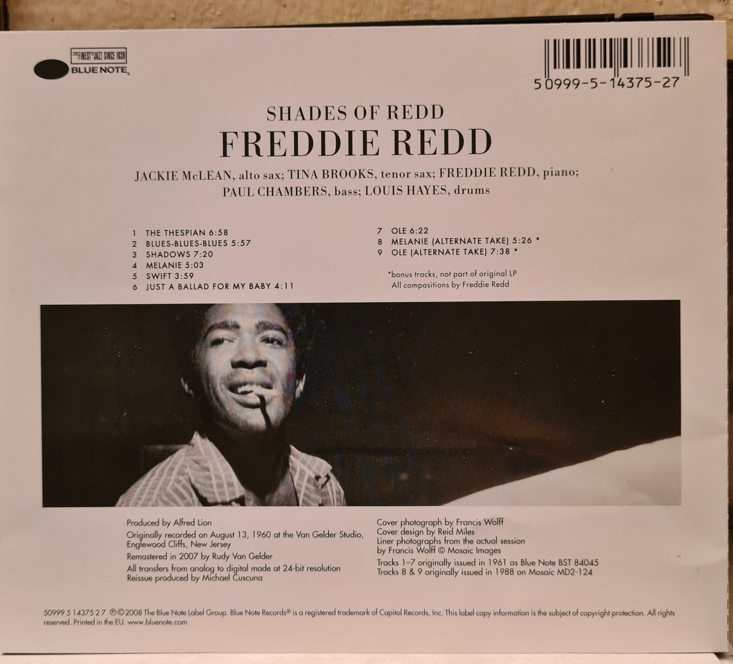 Freddie Redd Quintet ~ Shades of Redd (CD)