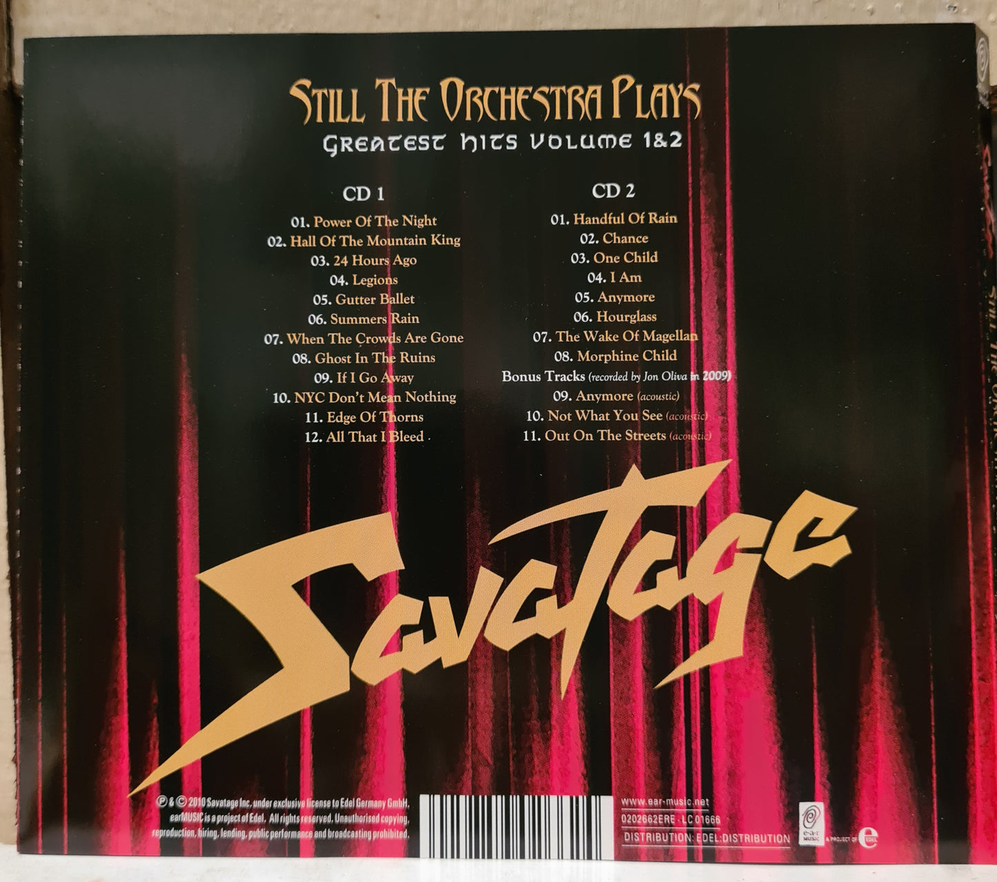 Savatage ~ Still the Orchestra Plays - Greatest Hits vol. 1 & 2 (2xCD)