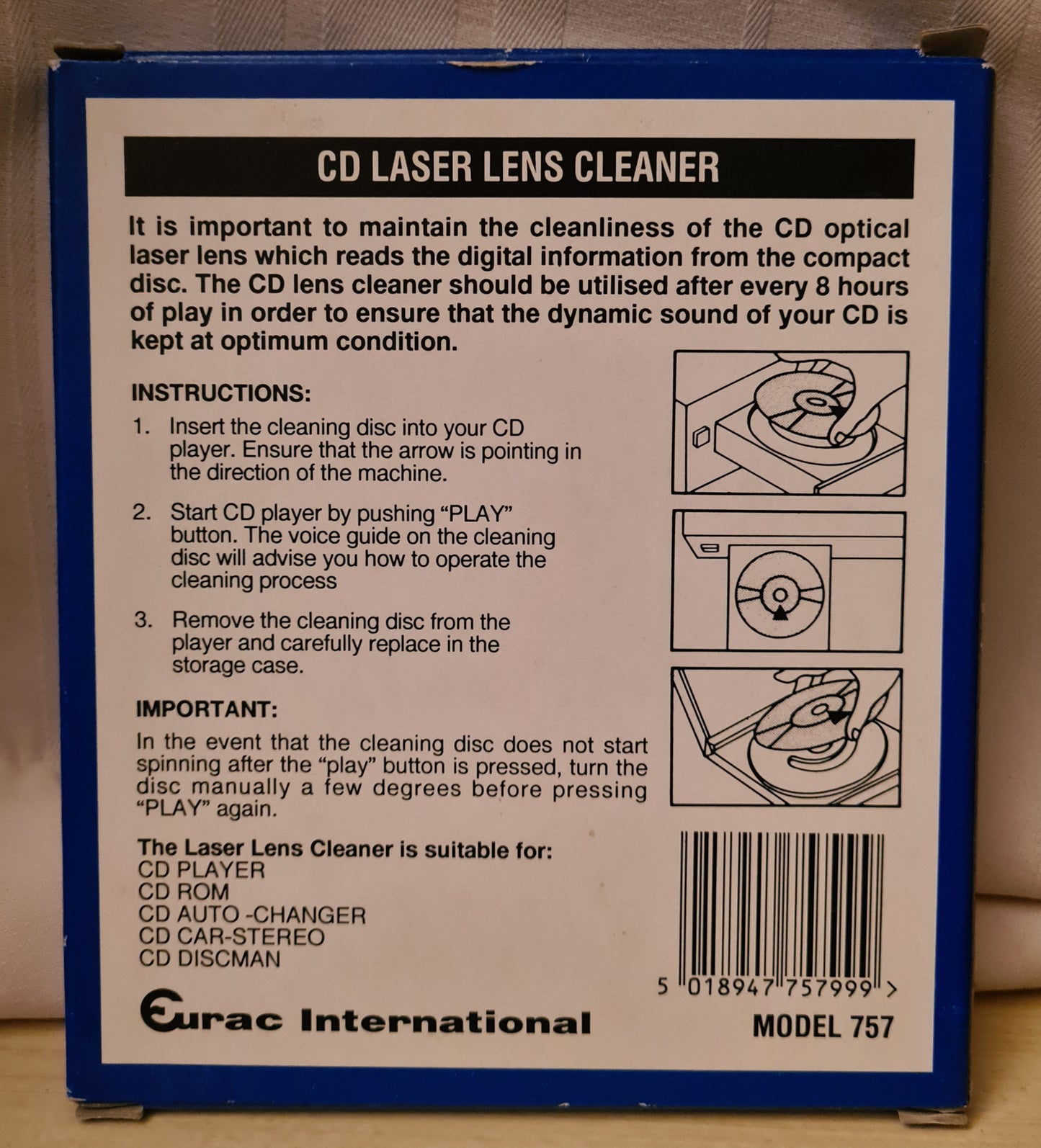 CD Laser Lens Cleaner