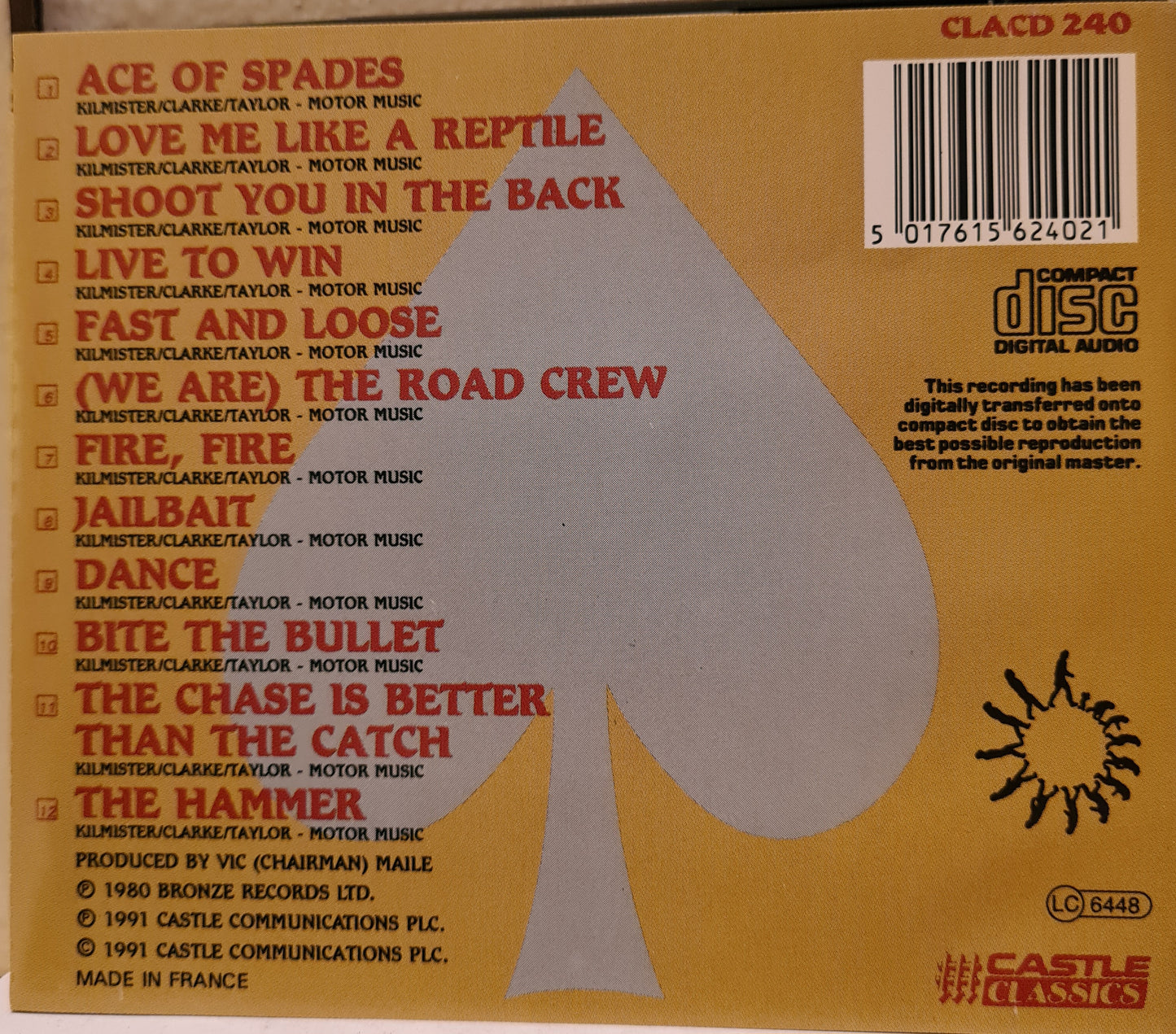 Motorhead ~ Ace of Spades (CD-EU)