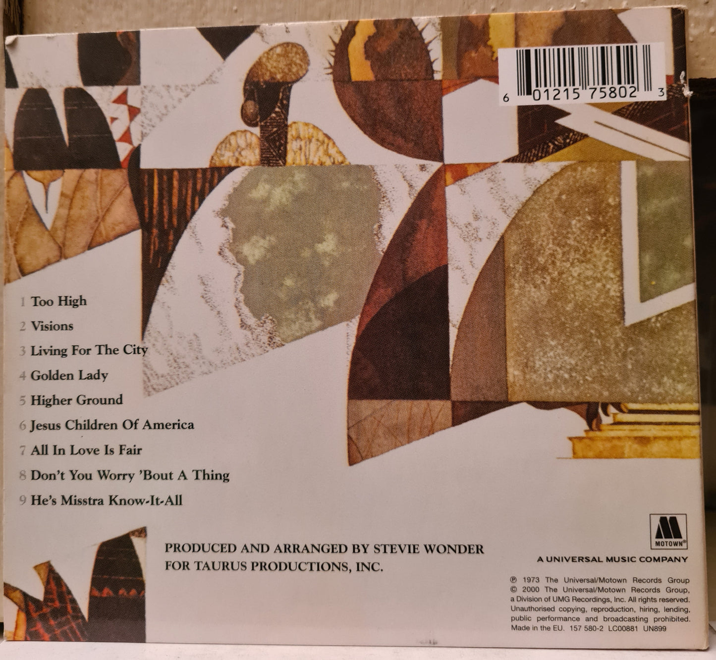 Stevie Wonder ~ Innervisions (CD-EU)