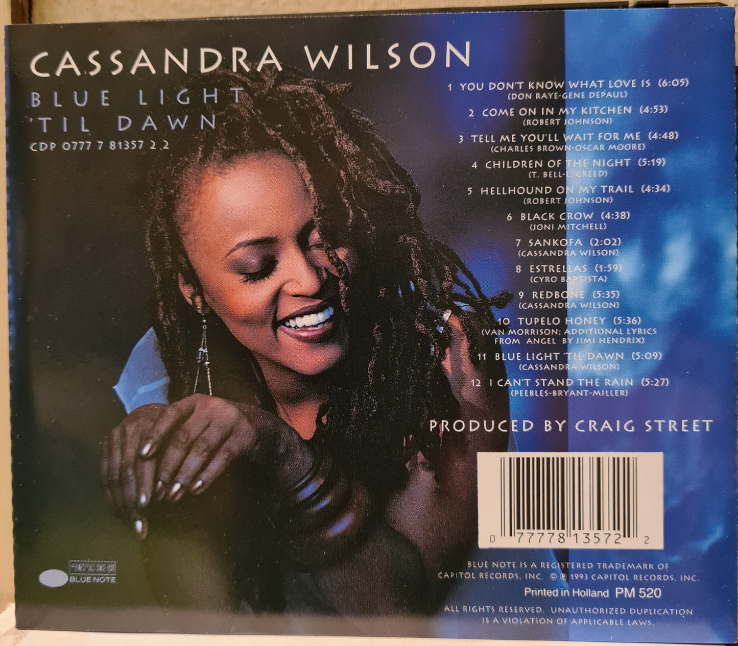 Cassandra Wilson ~ Blue Light 'Til Dawn (CD - Holland)