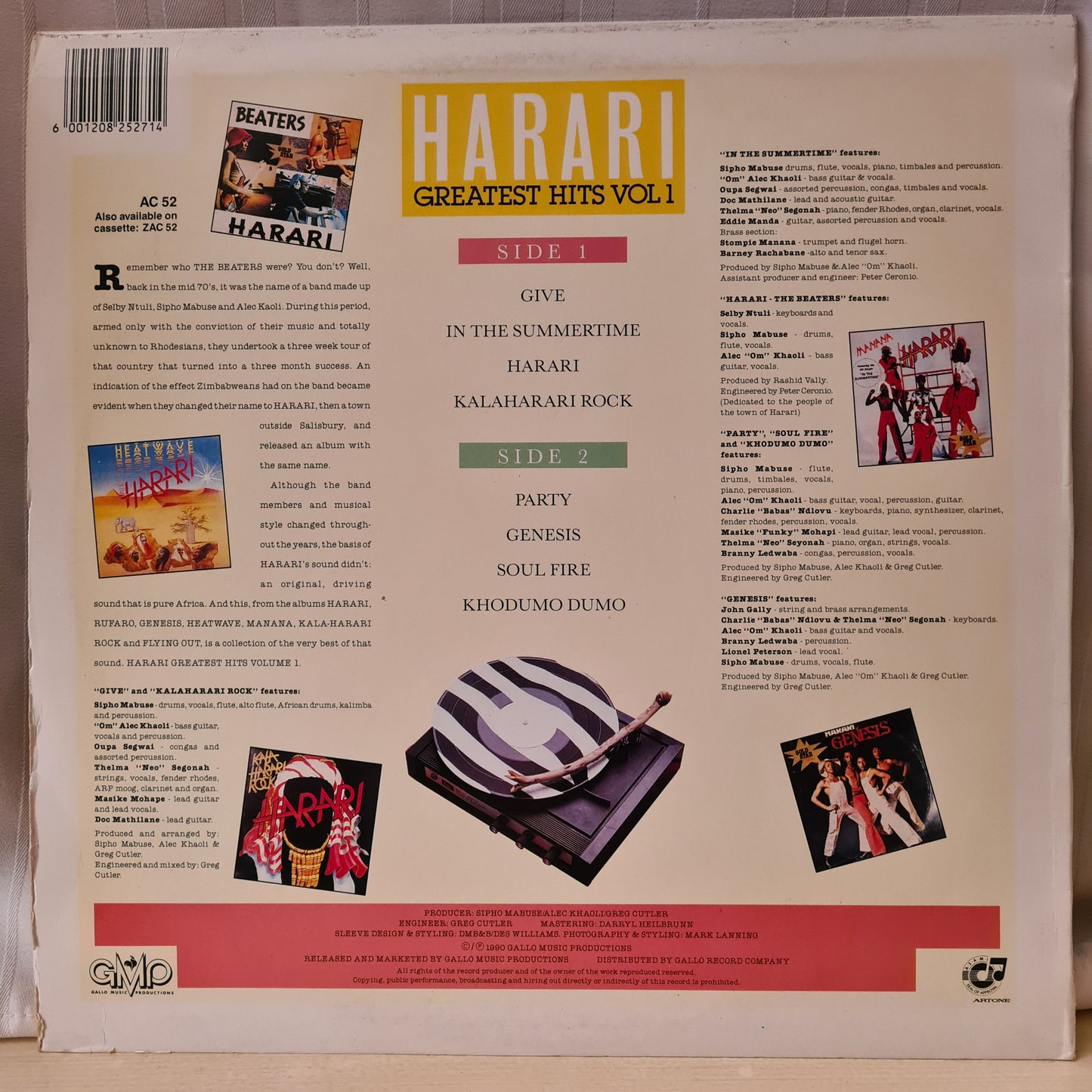 Harari ~ Greatest Hits vol. 1 (Vinyl - RSA)